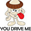 She drive you (nu- -). po angielsku
