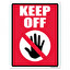 KEEP OFF something. ---------- The keepe po angielsku