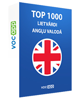 Top 1000 lietvārdi angļu valodā